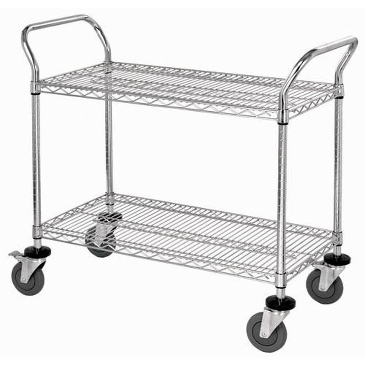 2-Shelf Chrome Wire Utility Cart U5058