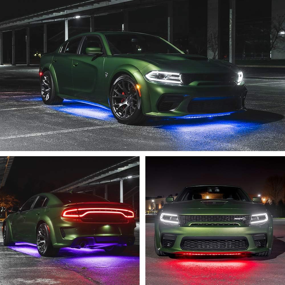 4pc Multi-Color LED Underbody Lighting Kit with Control Box & Remote F21669