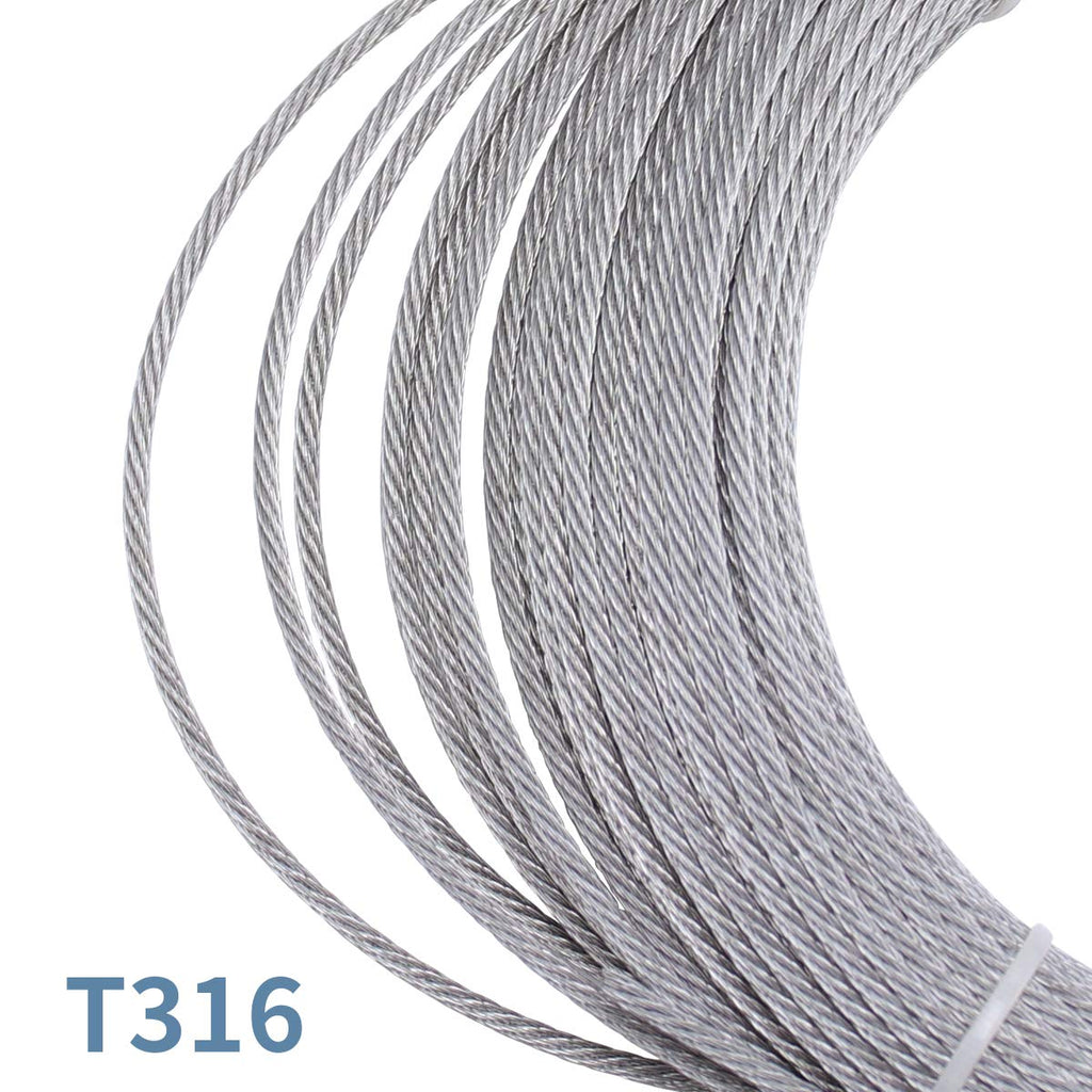1/8'' 7x7 Strands T316 Stainless Steel Wire Rope K4059