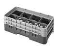 Soft Gray 8 Compartment Half Size Glass Rack H286
