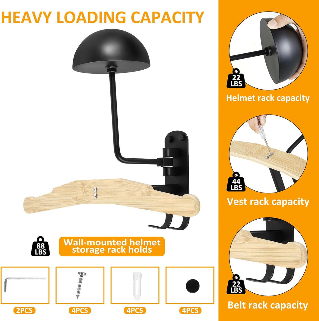 Heavy Duty Steel Helmet Wall Mount F3215
