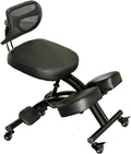 Black Ergonomic Kneeling Chair with Backrest N524677