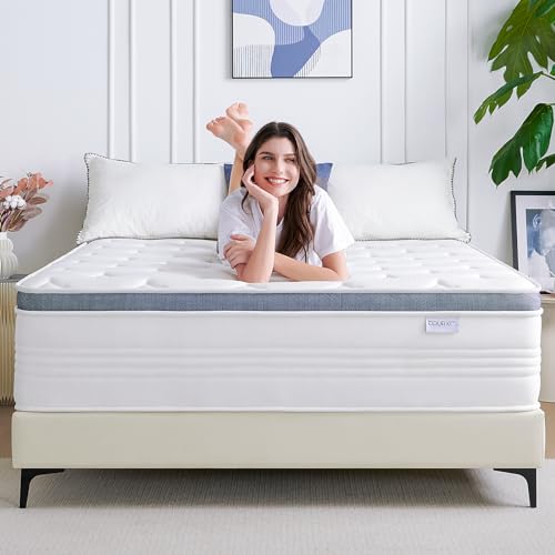 14 Inch Queen Size Gel Memory Foam Mattress with Individually Pocketed Springs K22116