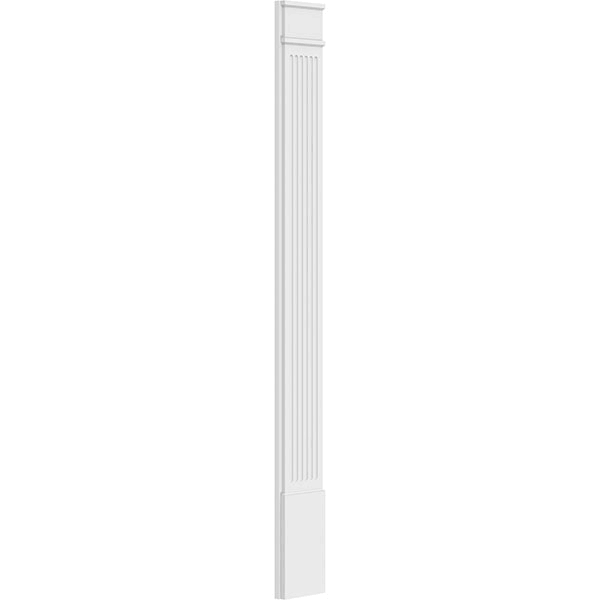 Fluted PVC Pilaster with Decorative Capital & Base (Pair) U2264