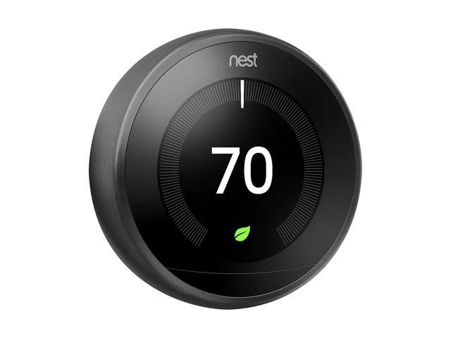 Black Learning Thermostat F6001