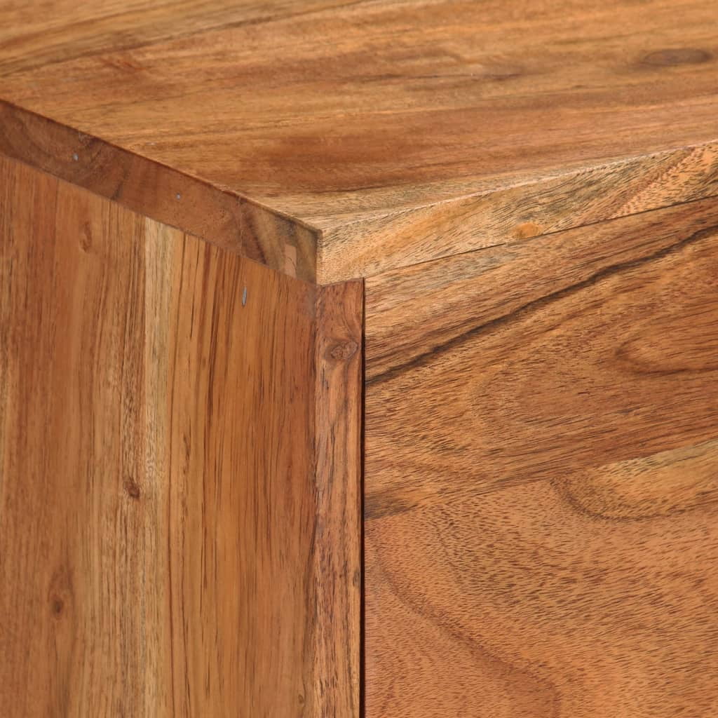 Honey Brown and Gray Solid Wood Acacia TV Stand A783