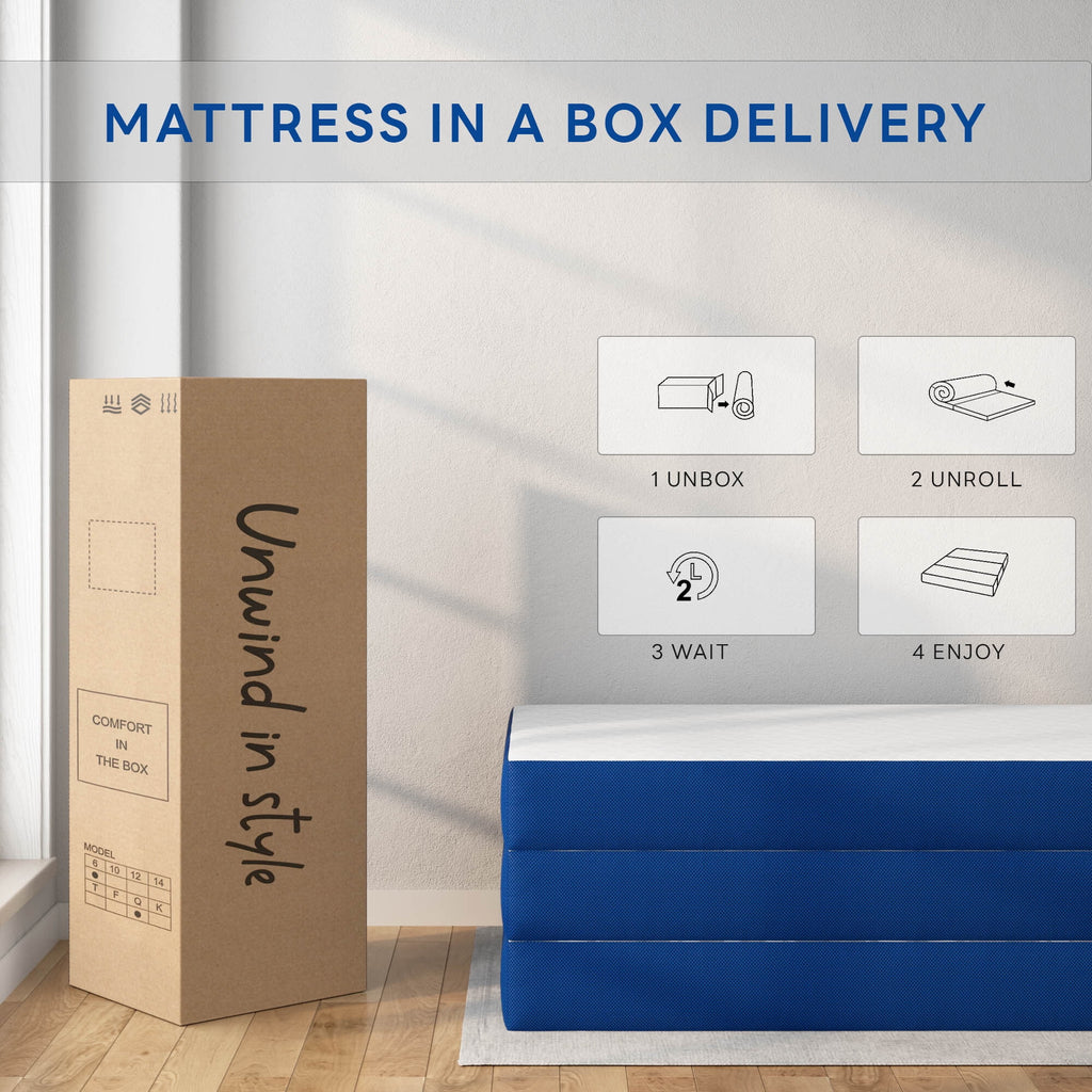 Twin Size Memory Foam Tri-Fold Mattress E619502