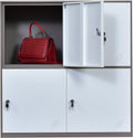 White Metal Storage Cabinet with Doors and Lock Z920218