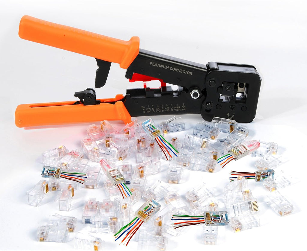 Pass-Through Crimper for UTP/FTP Cable Connector, Pack of 2 F805