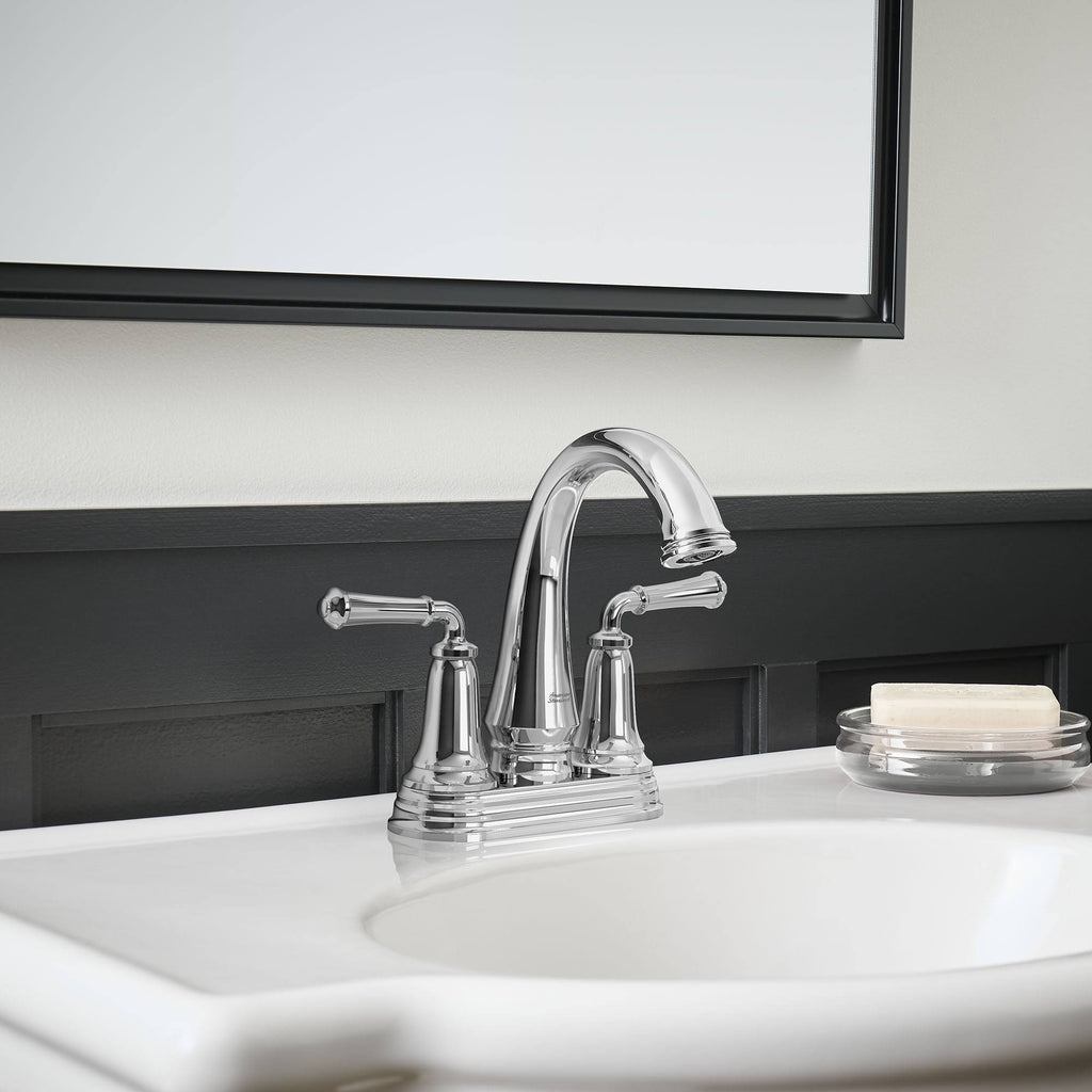 Polished Chrome Centerset Bathroom Faucet with Pop-Up Drain C818837