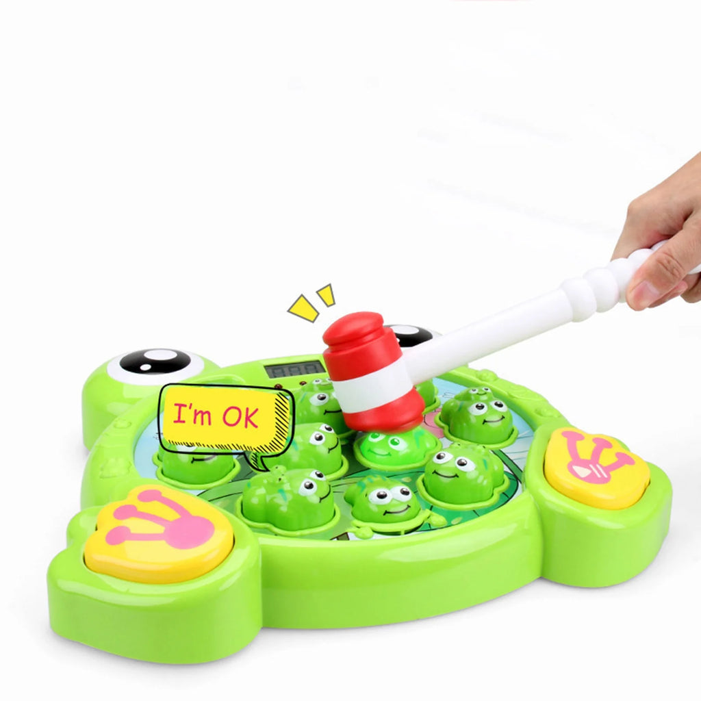 Interactive Whack A Frog Game For Toddler Learning Toy With 2 Hammers L11141