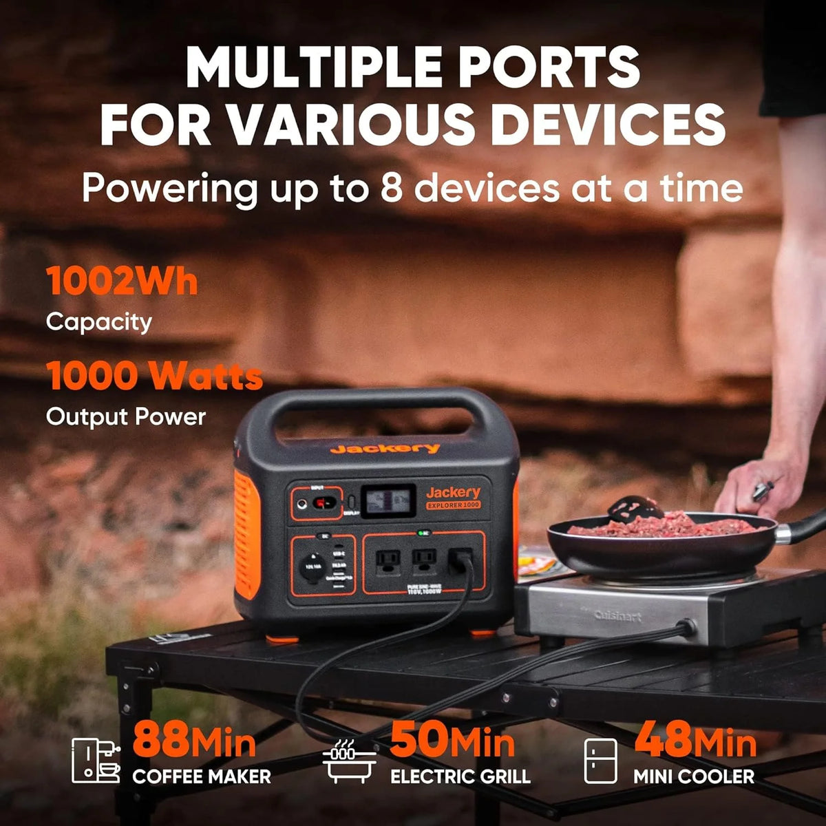 1002Wh Portable Power Station with 100W Solar Panels X647