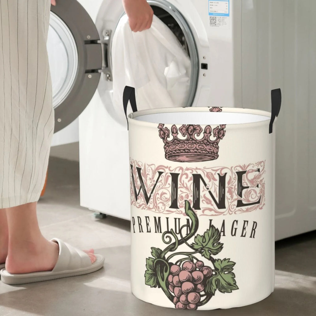 Wine Collapsible Laundry Hamper T1544