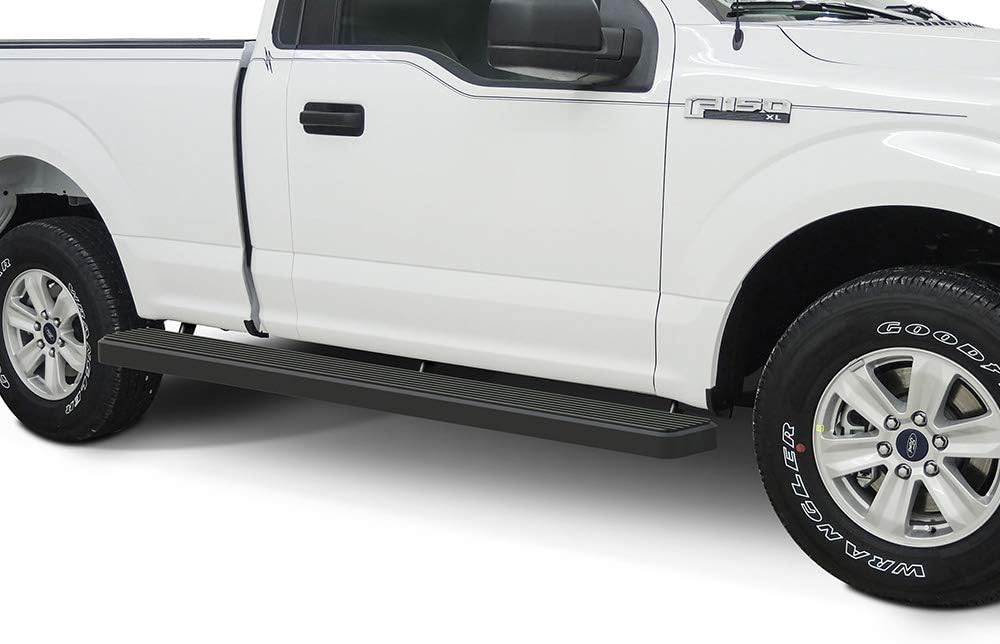 Black 6 inches Wheel to Wheel Running Boards A695399