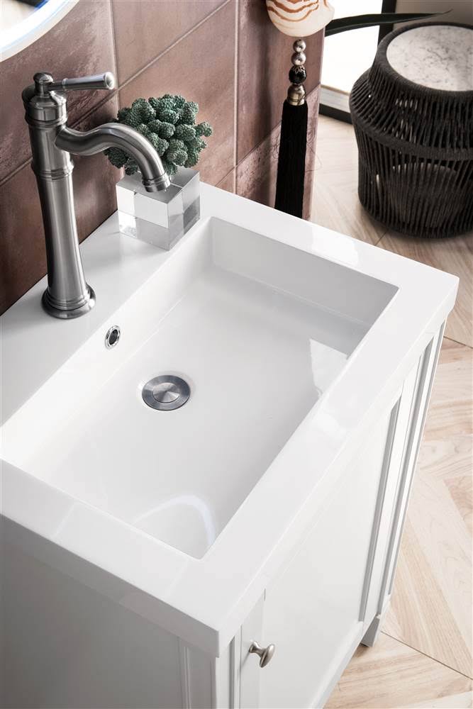 Glossy White Single Vanity Cabinet R492205