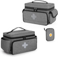 Lockable Medicine Storage Bag with Zippered Pouches L18519