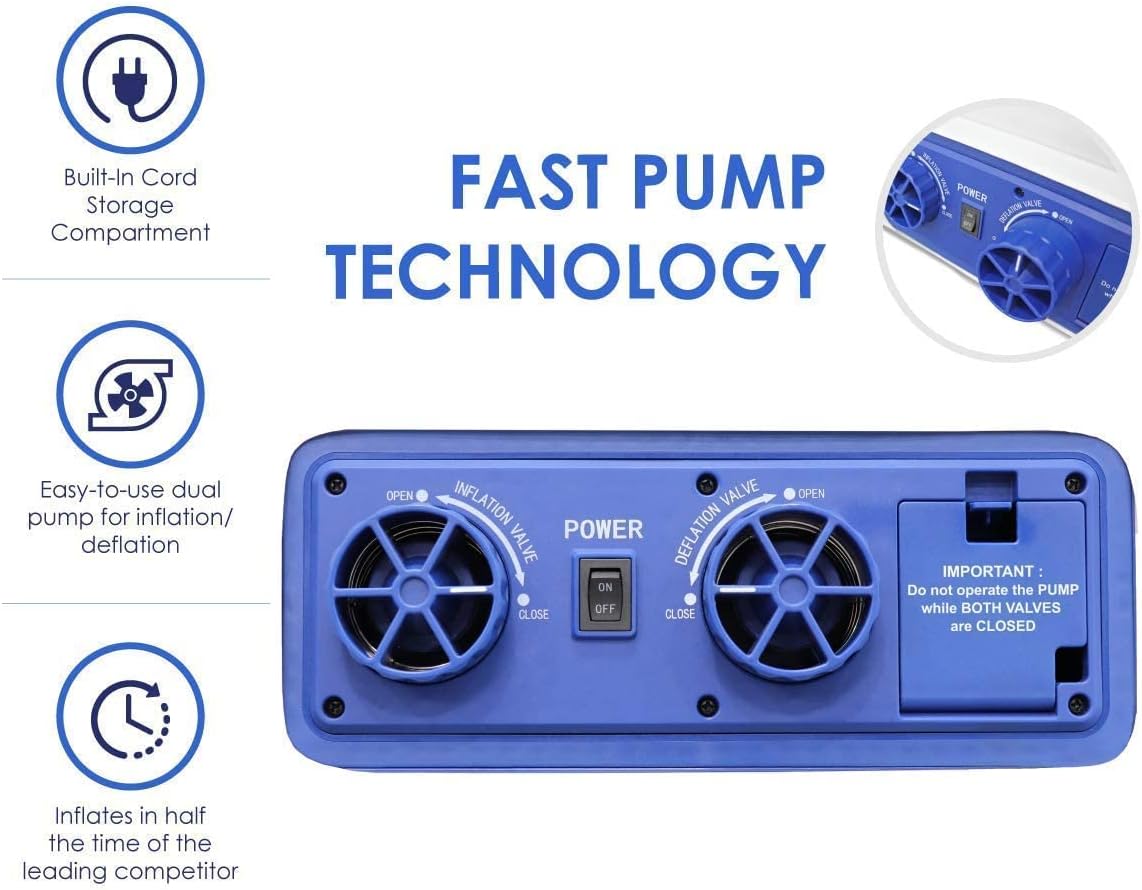 Luxury 15 Inflatable Twin Air Mattress with Built-in Dual Pump E295581
