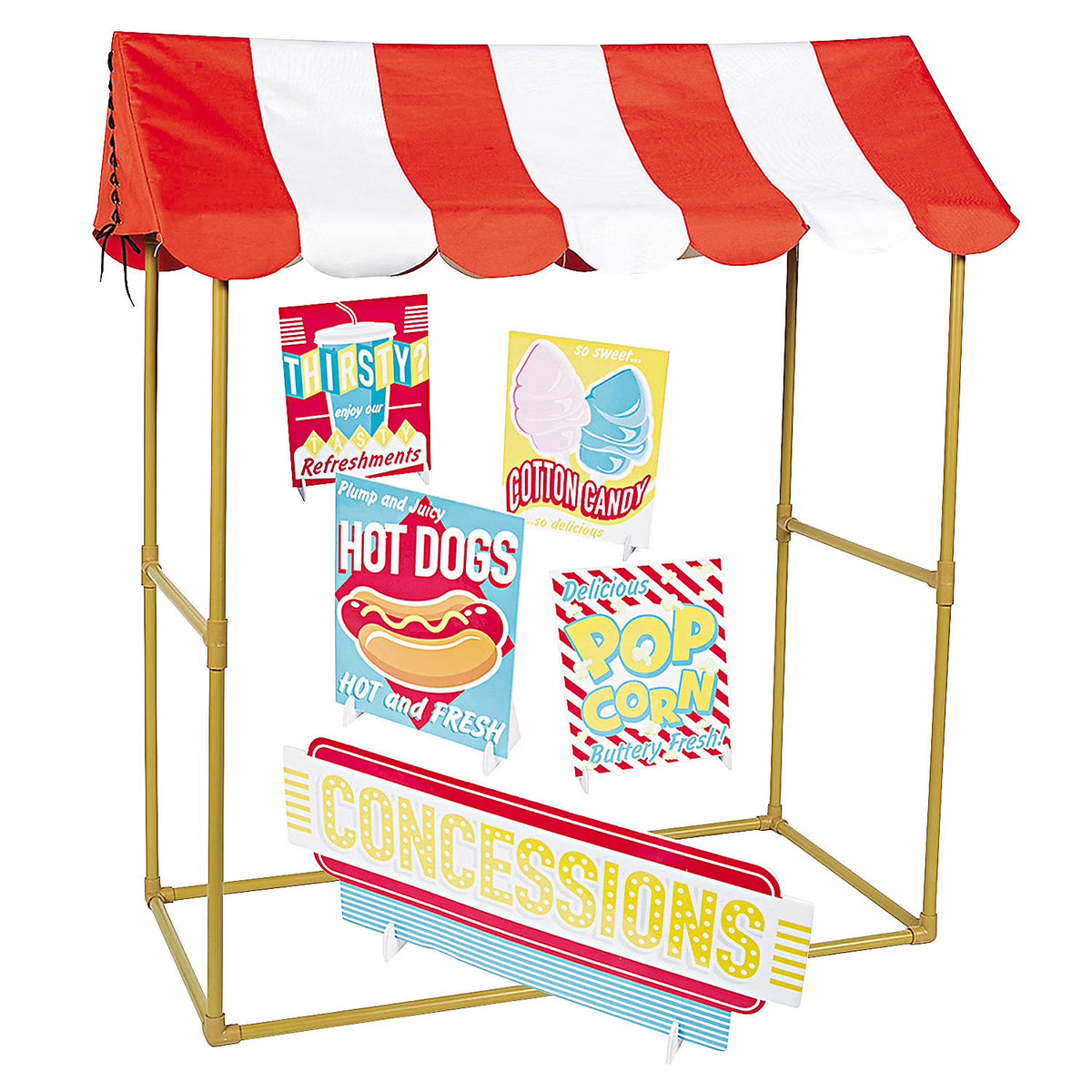 Baseball Concessions Stand Tabletop Tent Kit, 6 Pieces D637648