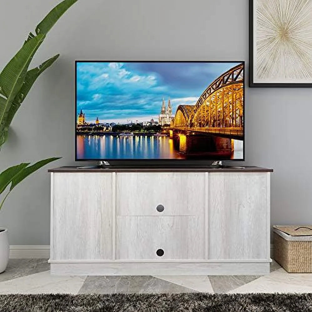 TV Stand Cabinet with Sliding Barn Doors and Adjustable Shelves C3721