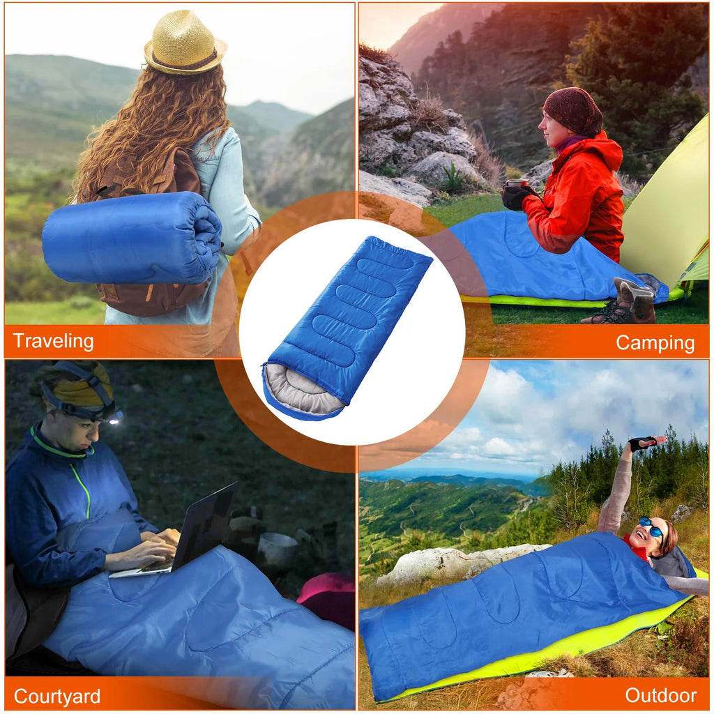 Royal Blue Backpacking Sleeping Bag with Carry Bag A146368