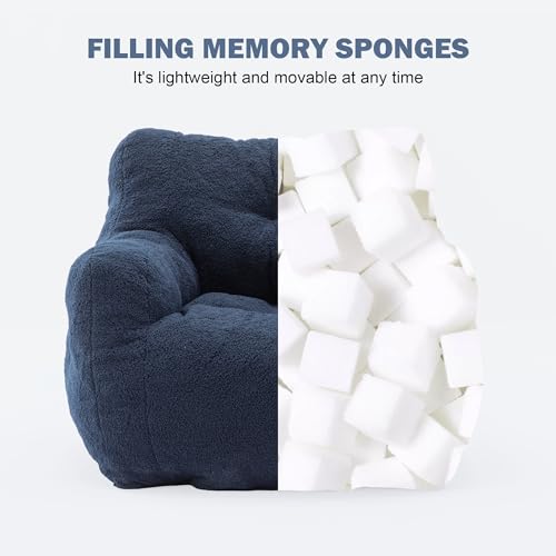 3FT Teddy Fabric Bean Bag Chair with Filler Q31300