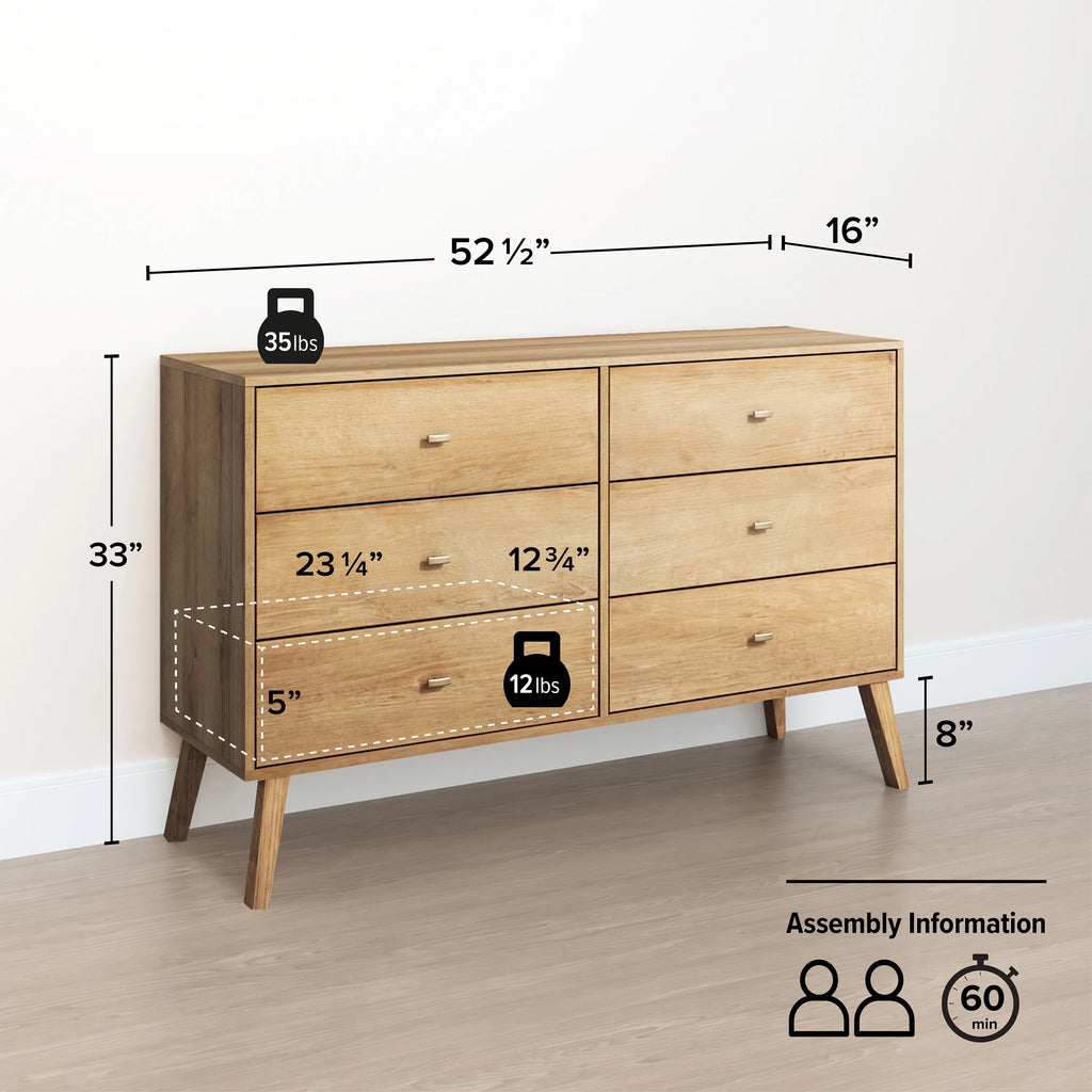 6 Drawer Wooden Dresser G88681