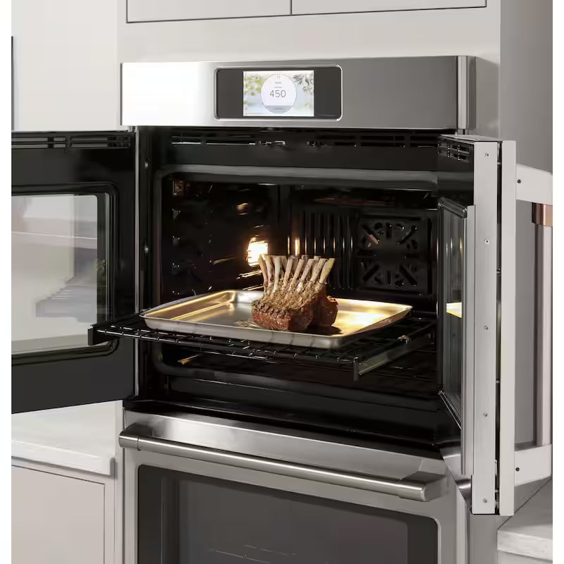 30 in. Smart Electric Wall Oven with Convection Self-Cleaning in Matte White M488