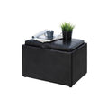 Black Accent Storage Ottoman I632