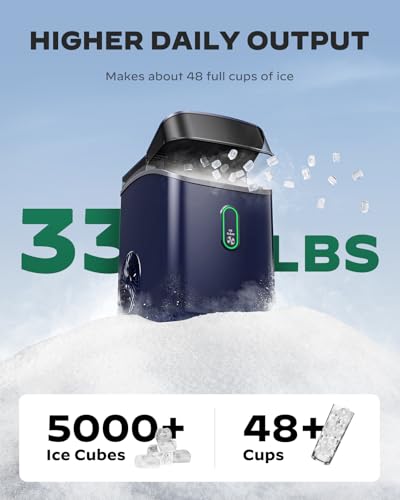Nugget Pebble Ice Maker Countertop with Self-Cleaning K906104