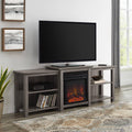 Slate Grey Tiered Fireplace TV Stand G676
