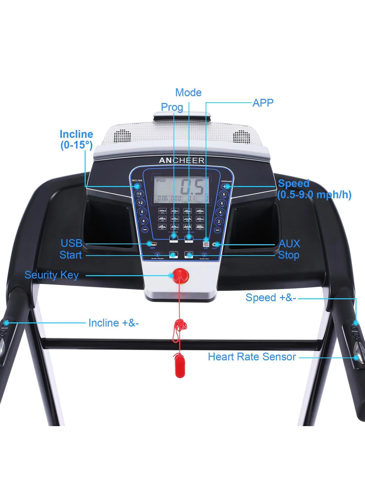 3.25 HP Folding Treadmill with 15-Level Inclines P51313