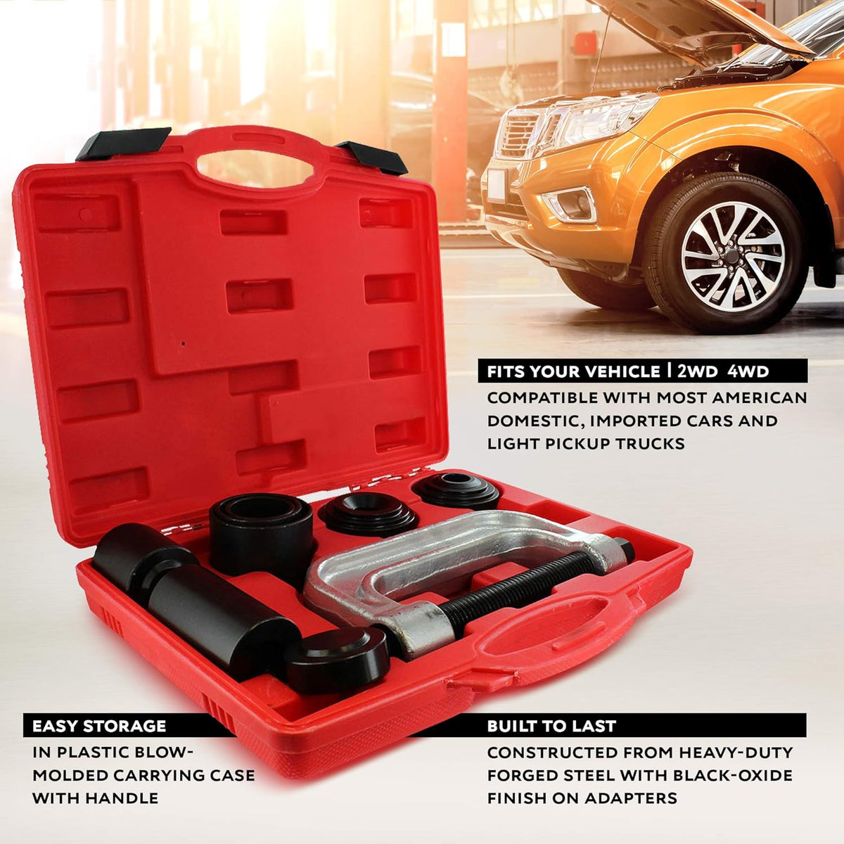 10Pc Ball Joint Press Tool Set with Adapters C426