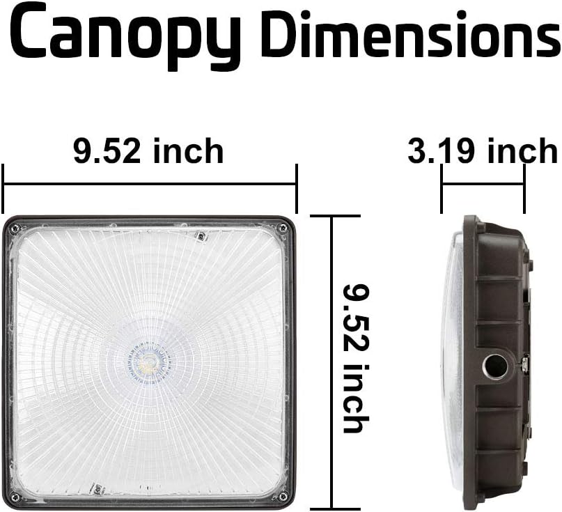 27W LED Canopy Area Light 6 Pack 3800 LM Cool Light A820357