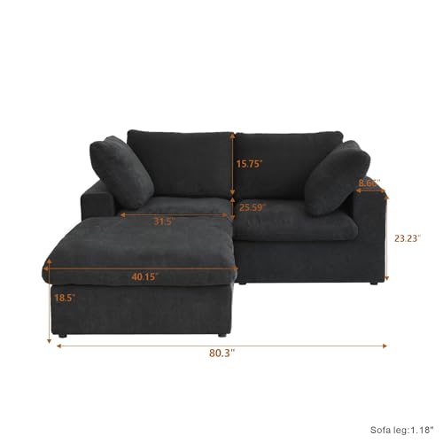 Khaki 6 Seater Oversized Modular Sectional Sofa with Storage Ottomans V978281