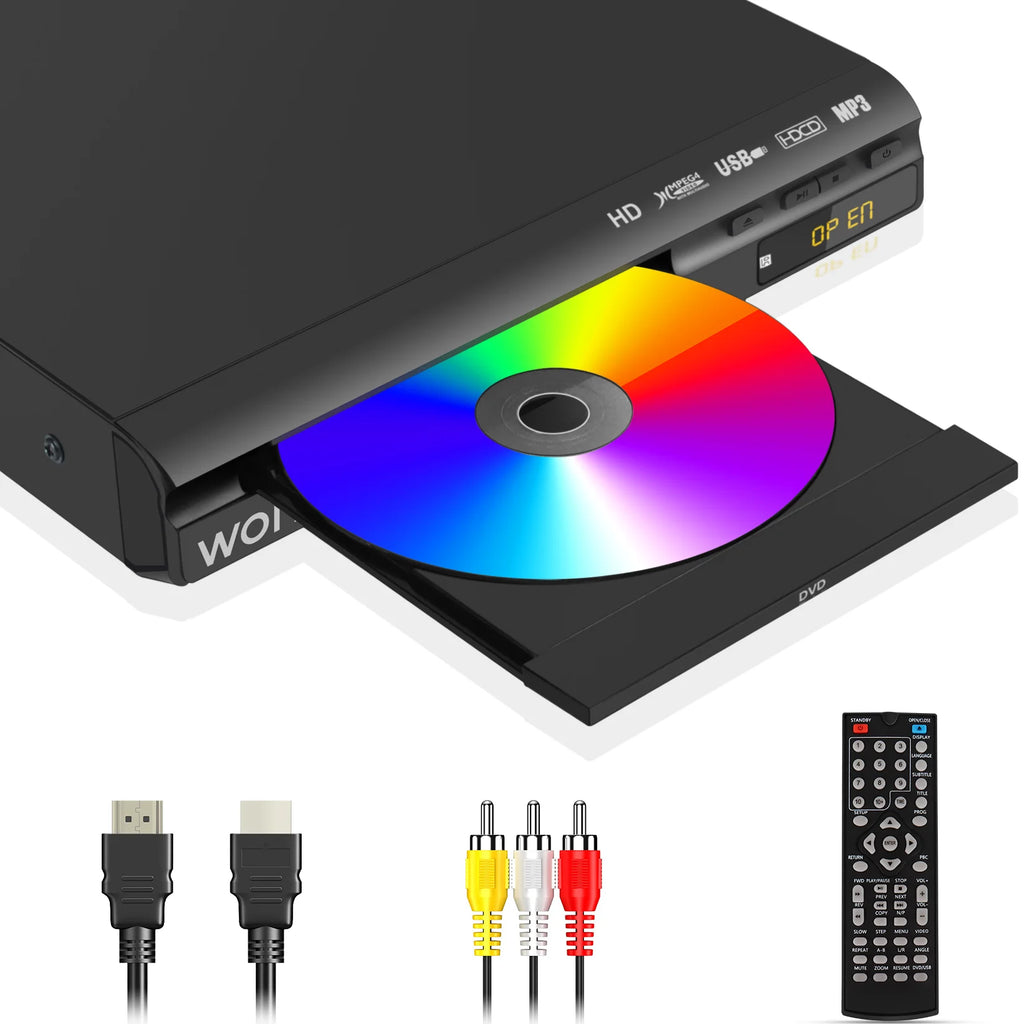 HD DVD Player for TV with USB Input and Remote Control W521