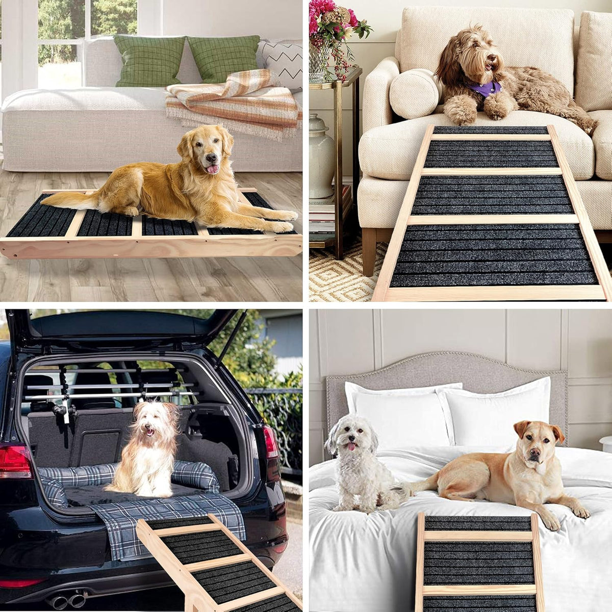 Adjustable Pet Ramp with Stairs, 40 Long E531