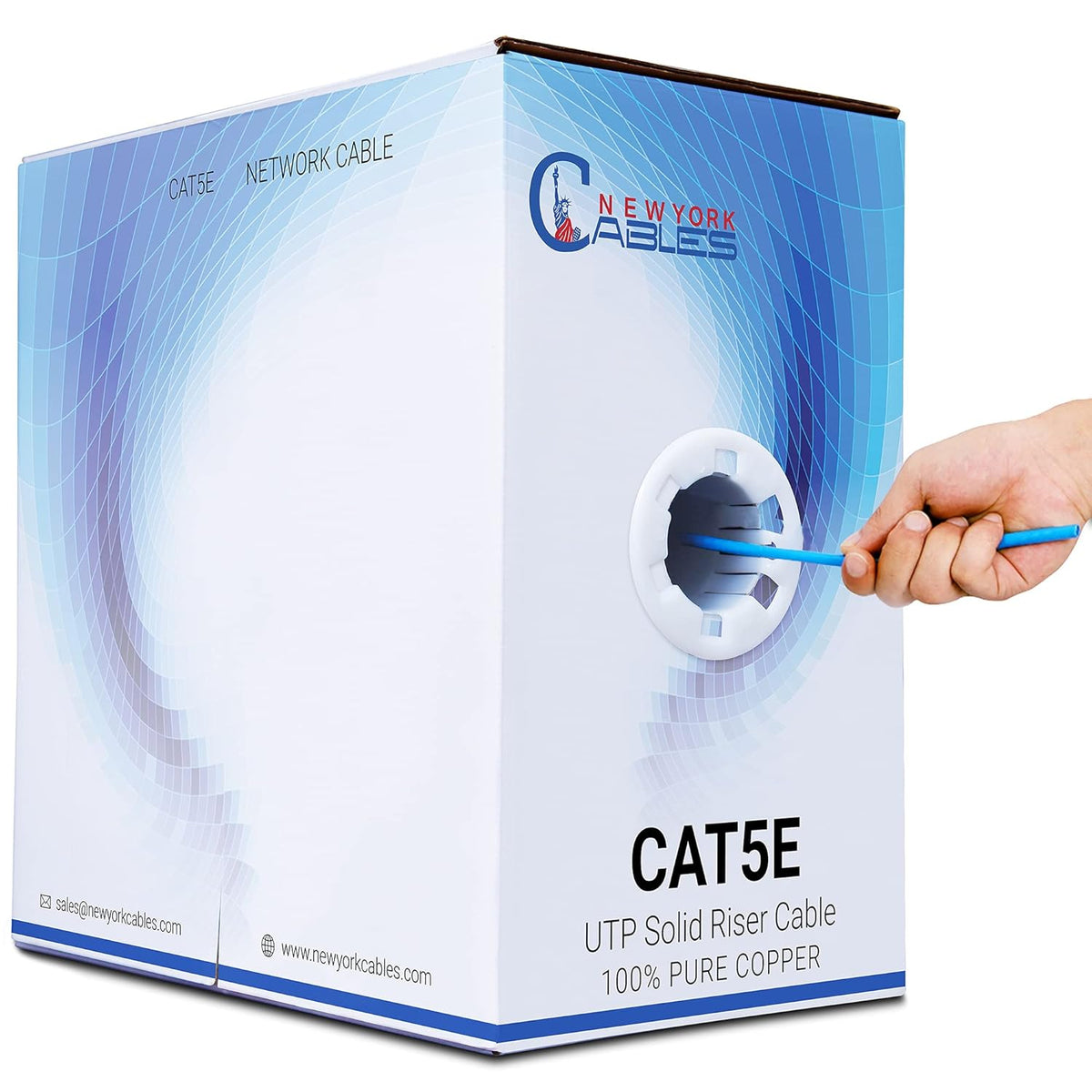 1000ft Bulk Ethernet Cable, 24AWG 350MHz 4Pair UTP, White S239