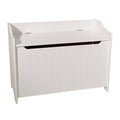 Wood Storage Bench in White F36426