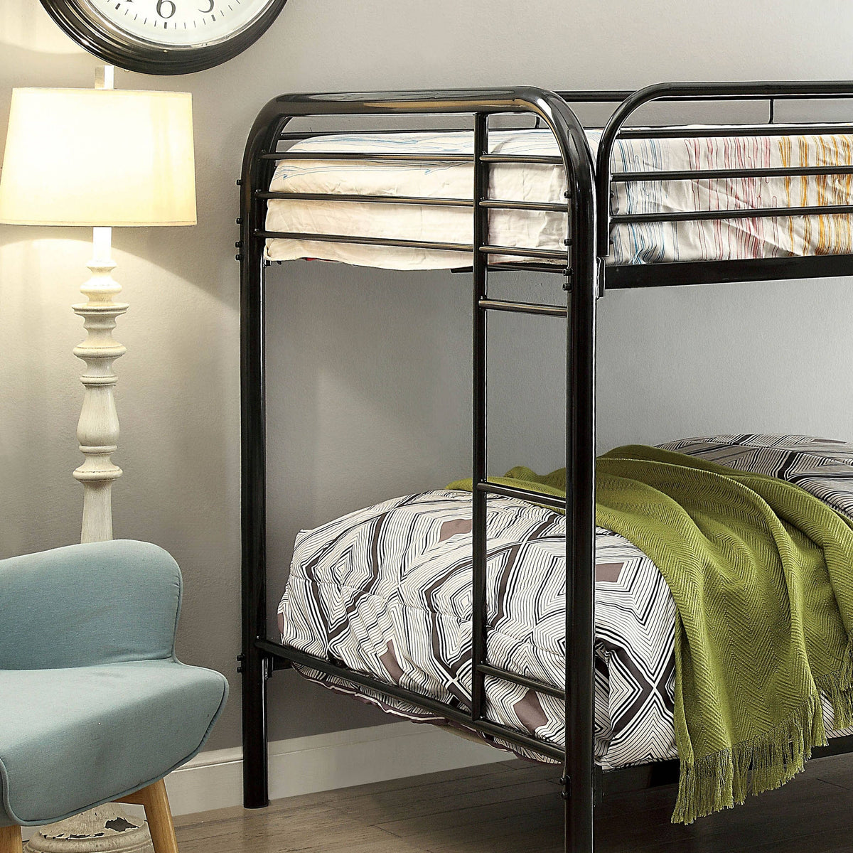 Black Metal Bunk Bed I1705
