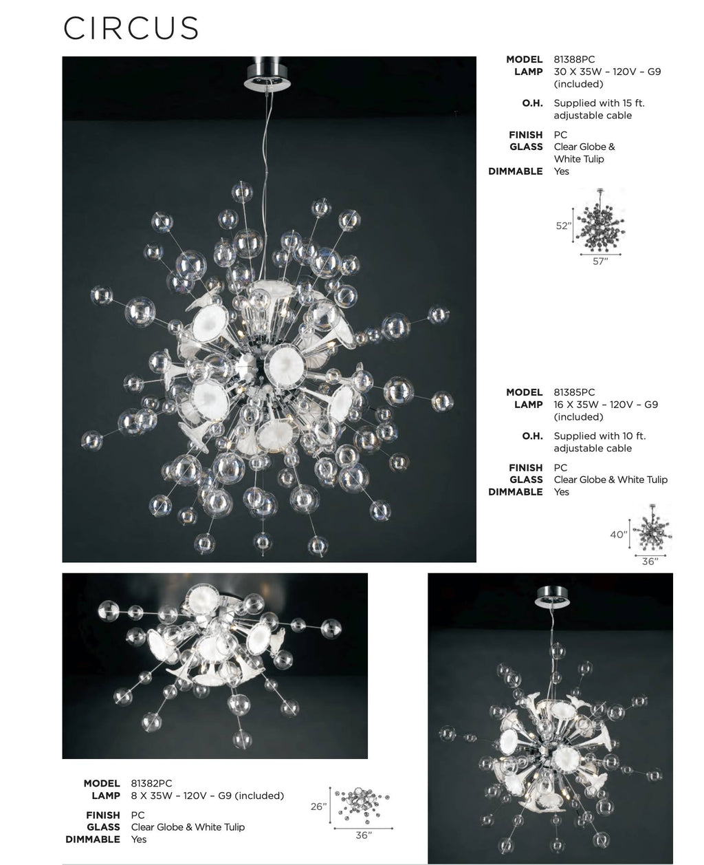 Circus Ceiling 8 Light Y73354