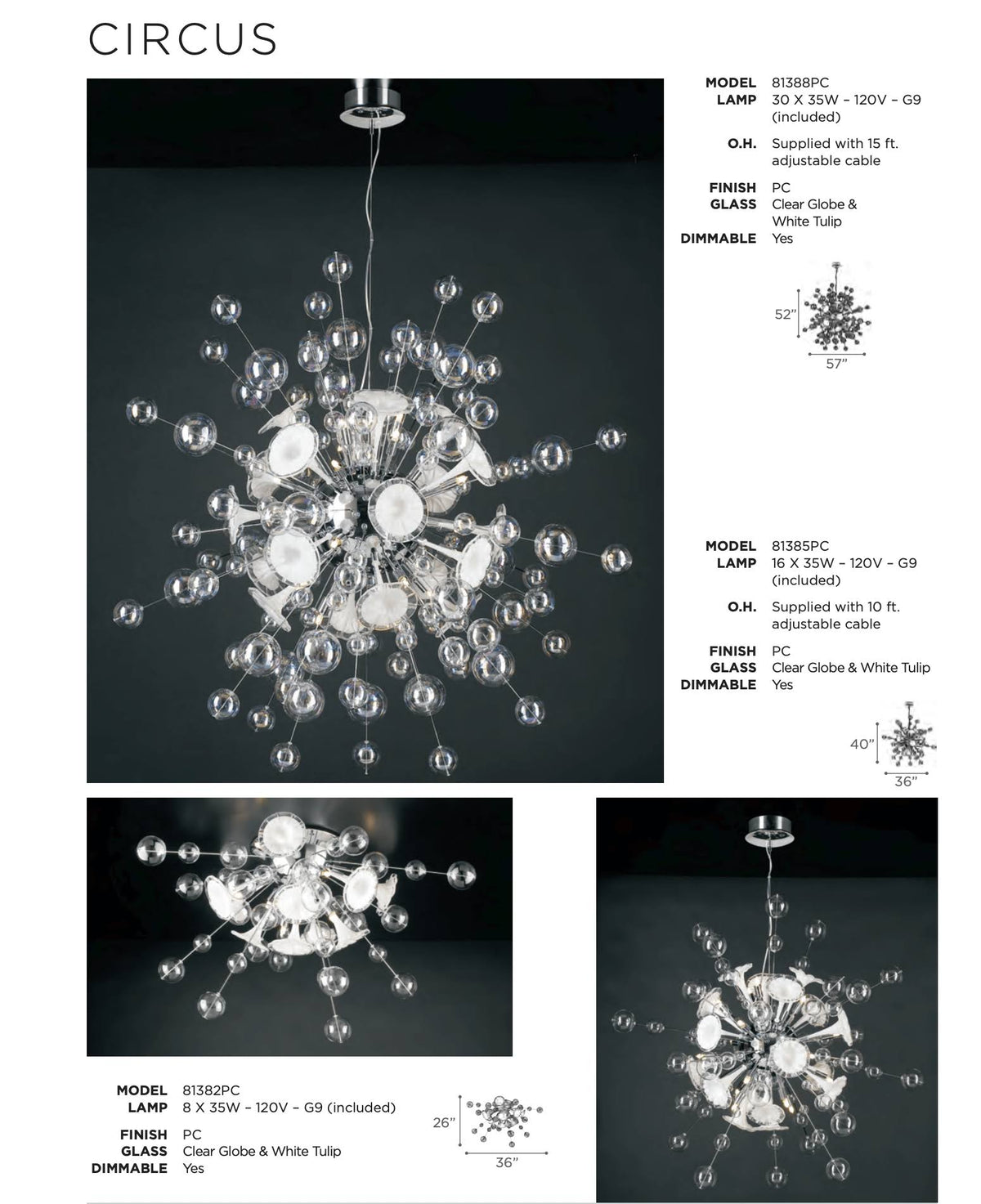 Circus Ceiling 8 Light Y73354