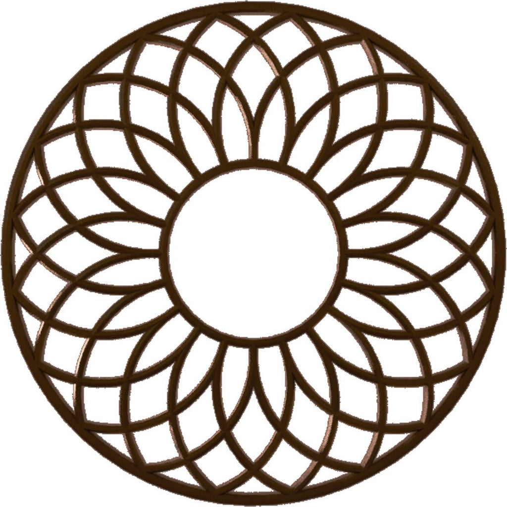 Copper PVC Pierced Ceiling Medallion D13973