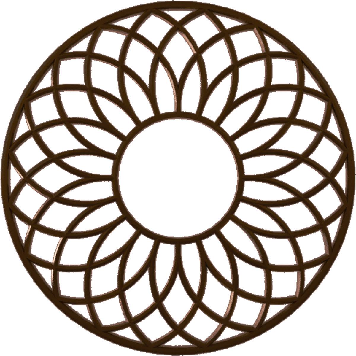 Copper PVC Pierced Ceiling Medallion D13973