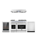 48 Gas Range, Under Cabinet Range Hood, Dishwasher and Wine Cooler T979182