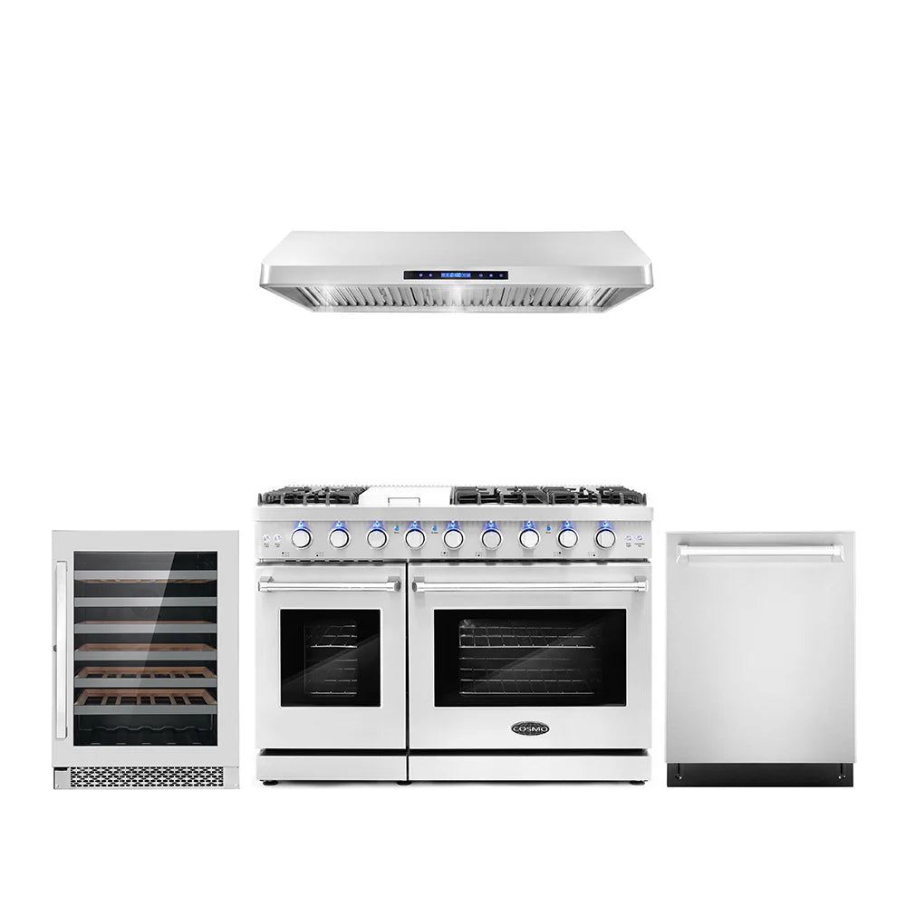 48 Gas Range, Under Cabinet Range Hood, Dishwasher and Wine Cooler T979182