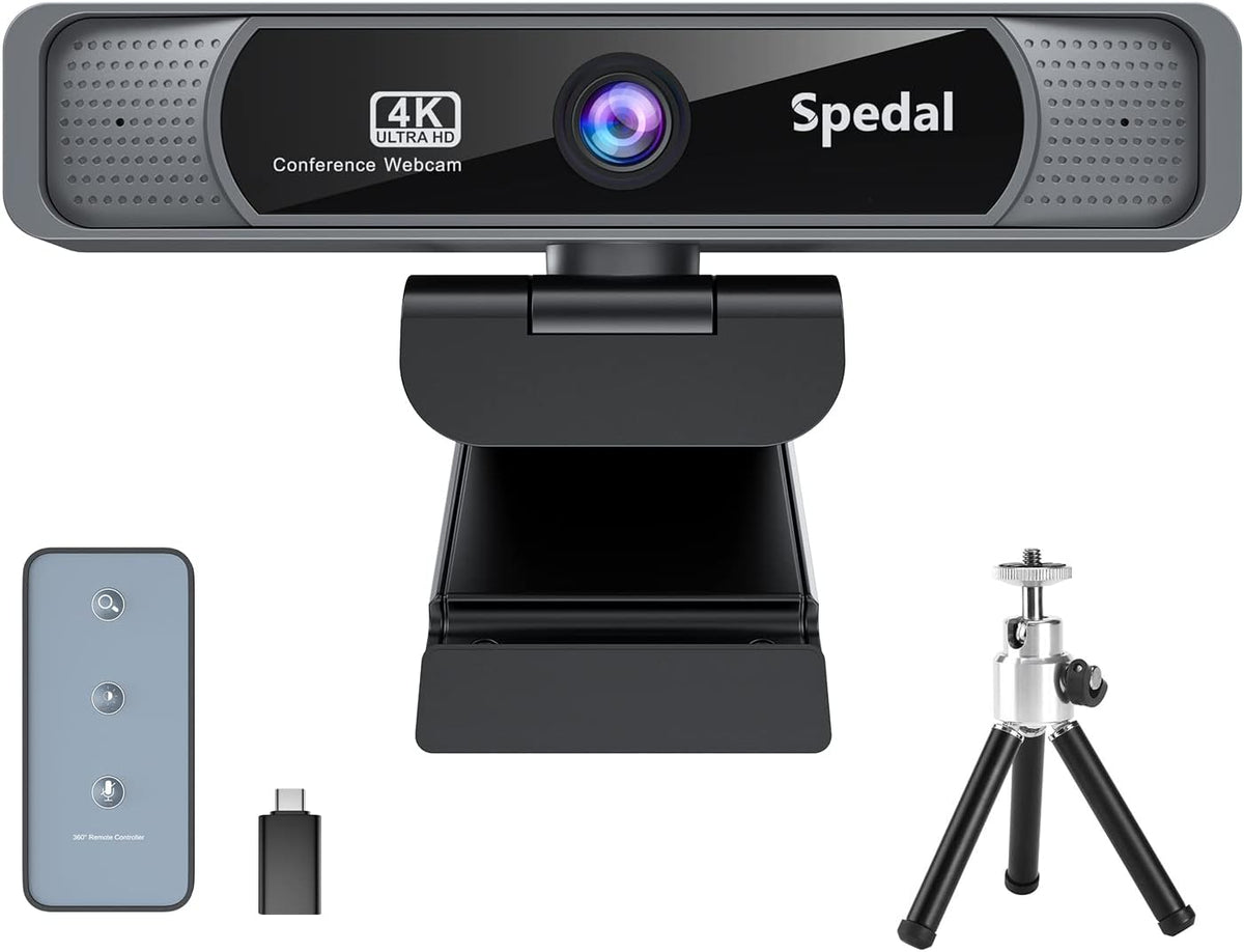 4K UHD Webcam with Dual Microphones and Remote V725