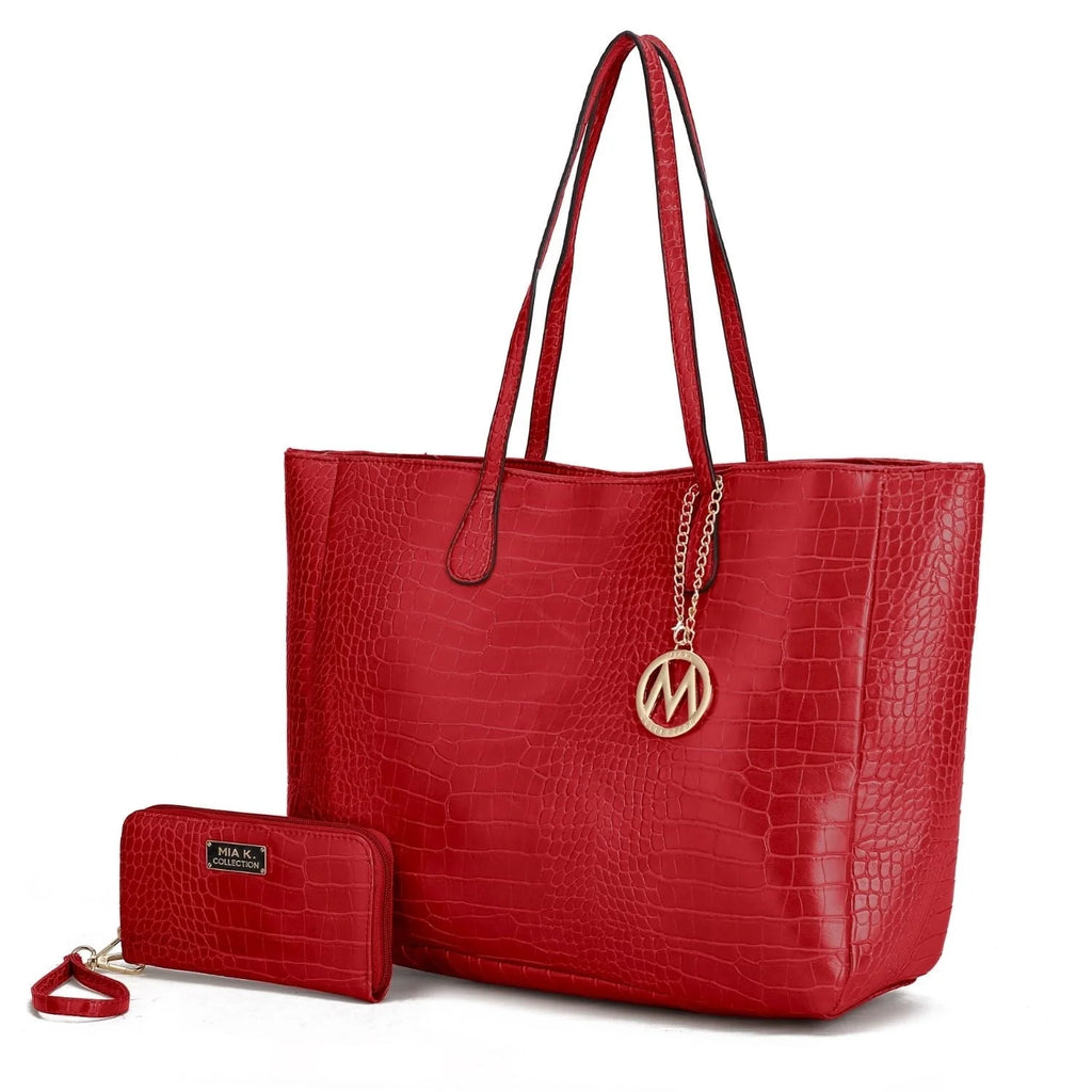Oversize Tote Handbag & Wallet Set W955