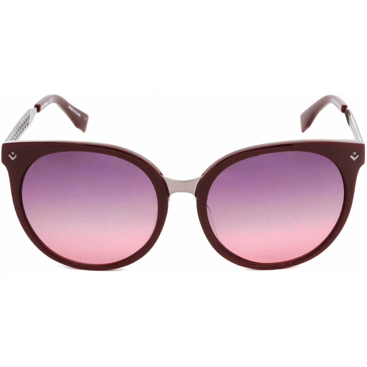 Men's Burgundy Silver Frame Sunglasses F63755