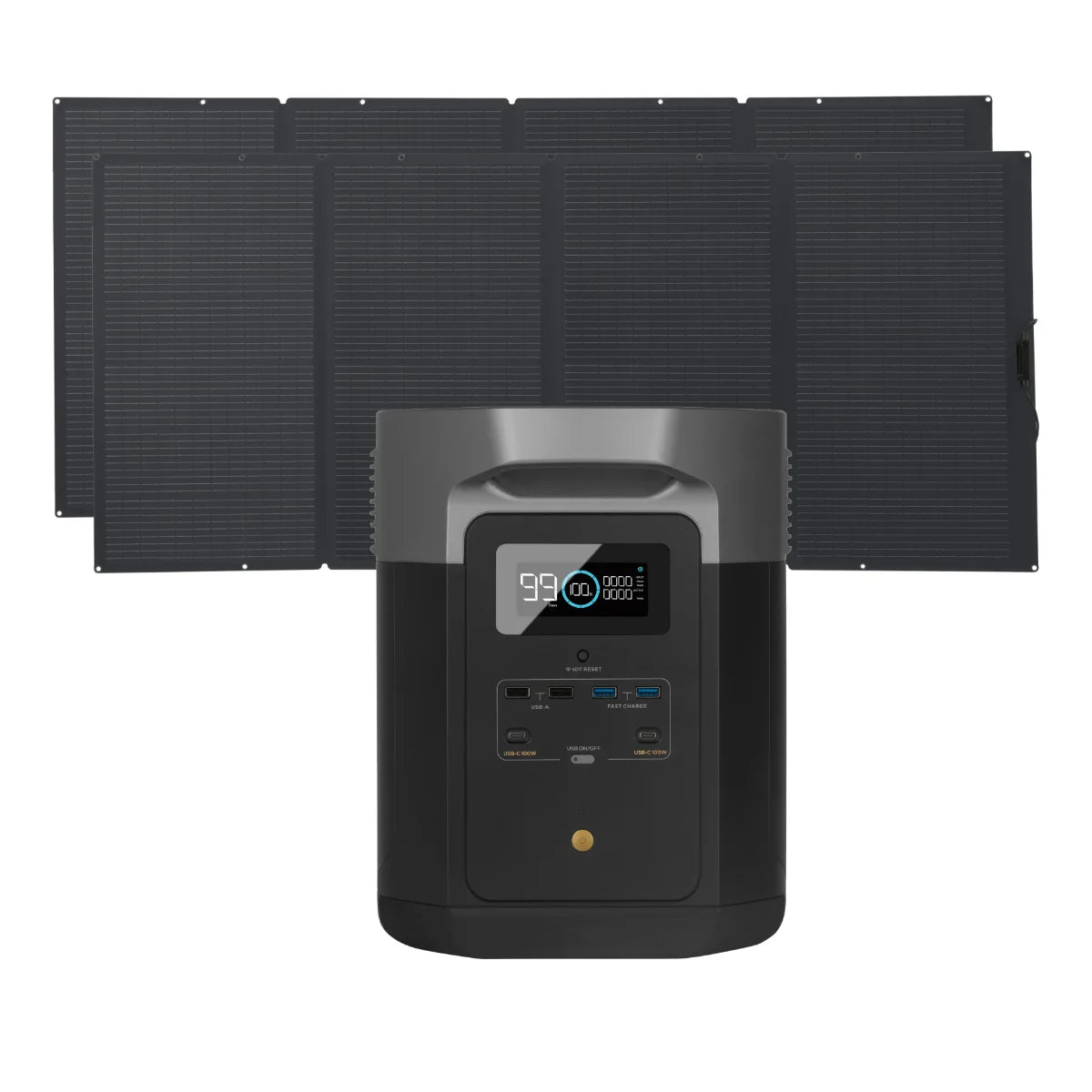 Portable Power Station and 2 x Portable Solar Panel S633434