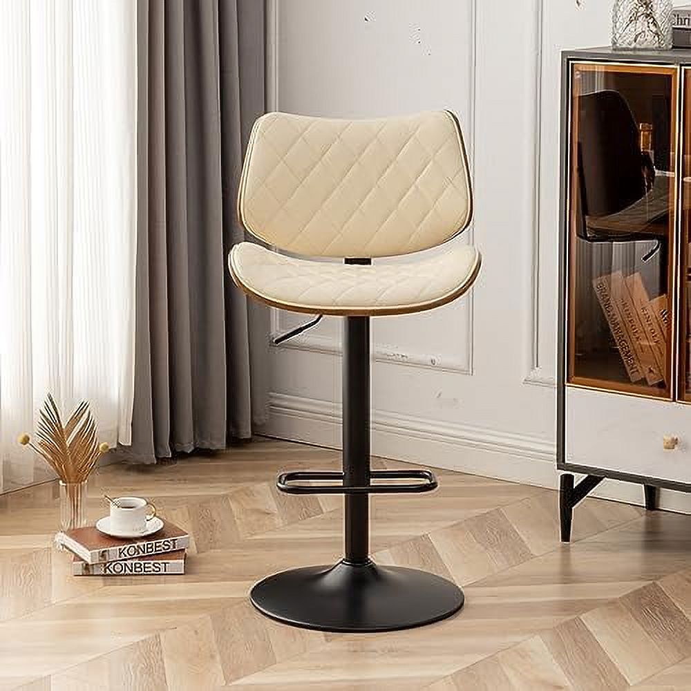 Green Leather Swivel Counter Height Stools Set of 2 W28311